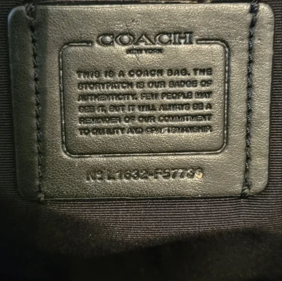 AUTHENTIC 2016 black leather Coach Baby bag. Has shoulder strap and handles. - Picture 6 of 16